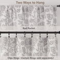 thumbnail image 2 of OVZME Farmhouse Floral Print Extra Long Curtain Pairs 120 Inches Long, Light Filtering Faux Linen Drapes for Large Windows Living Room Bedroom, Each 50Wx120L, 10FT, Grey, 2 of 9