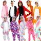 thumbnail image 2 of Conjuntos de pijamas Kigurumi de unicornio, disfraz de Halloween con viñetas de animales, pijamas Kigurumi de Navidad para niños de 4 a 12 años, 2 of 4