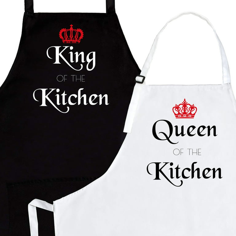 Prazoli His and Her Aprons Mr Mrs Couples Engagement Gifts, King