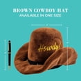 thumbnail image 4 of Haute Diggity Dog Cowboy Hat Plush Dog Toy with Squeaker and Mesh Lining, Machine-Washable, Durable, Brown, Medium/Large Dogs, 4 of 8