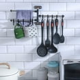 thumbnail image 4 of pstuiky Cube Storage Shelf, Nail-Free Seamless Stainless Steel Kitchen Bath Hook Towel Rack Shelf Small Storage Shelf Shelf Storage, 4 of 9