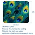 thumbnail image 5 of Peacock Feathers Square Gaming Mouse Pad Desk Mat, 8.3x9.8 Inch, Non-Slip Rubber Bottom, Printed, Suitable for Office and Gaming, 5 of 6