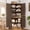 Weathered Brown, variant on Homieasy 70" Tall Corner Pantry Cabinet, Farmhouse Kitchen Storage Cupboard with 4 Barn Doors, Drawer & Adjustable Shelves, White