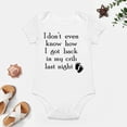 thumbnail image 4 of I Don't Even Know How I Got Back in My Crib - Baby Clothes - Funny Newborn Bodysuit Outfits for Boys And Girls White-style-1 9months, 4 of 7