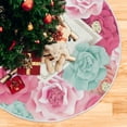 thumbnail image 5 of FMSHPON Mother's Day Beautiful Colorful Roses Flower Xmas Christmas Tree Skirt Stand Mat for Holiday Party Decoration Indoor Outdoor 48 inches, 5 of 6