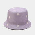 thumbnail image 2 of ZHENHONG Bucket Hats for Women Printed Pattern Tie Dye Double Basin Hat Outdoor Sun Hat Casual Solid Headwear Purple, 2 of 5