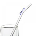 thumbnail image 1 of Bangus Glass Straws Dots Bent Reusable Straws, 1 of 5