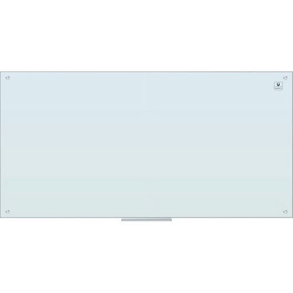 U Brands Magnetic Glass Dry Erase Board, 70" x 35", White, 2300U