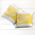 thumbnail image 2 of Ambesonne Yellow Throw Pillow Cover 2 Pack, Mandala Oriental Ethnic, 20", Yellow White, 2 of 6