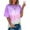 Purple, variant on 2026 ! Clothes under $5 asdoklhq 2026 Womens Plus Size Women's Summer Tie-Dye Short Sleeve Crew-Neck T-Shirt Casual Tee Tops闁挎稑婀?5XL闁?Blue XXXXL