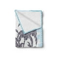 thumbnail image 2 of Vintage Beach Soft Flannel Fleece Throw Blanket, Illustration Aloha Themed Hawaiian Island Palm Trees, Cozy Plush for Indoor and Outdoor Use, 50" x 70", Pale Blue Purpleblue, by Ambesonne, 2 of 5