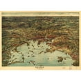 thumbnail image 2 of George Walker and Co 18x14 Black Modern Framed Museum Art Print Titled - Boston and Environs, 2 of 4