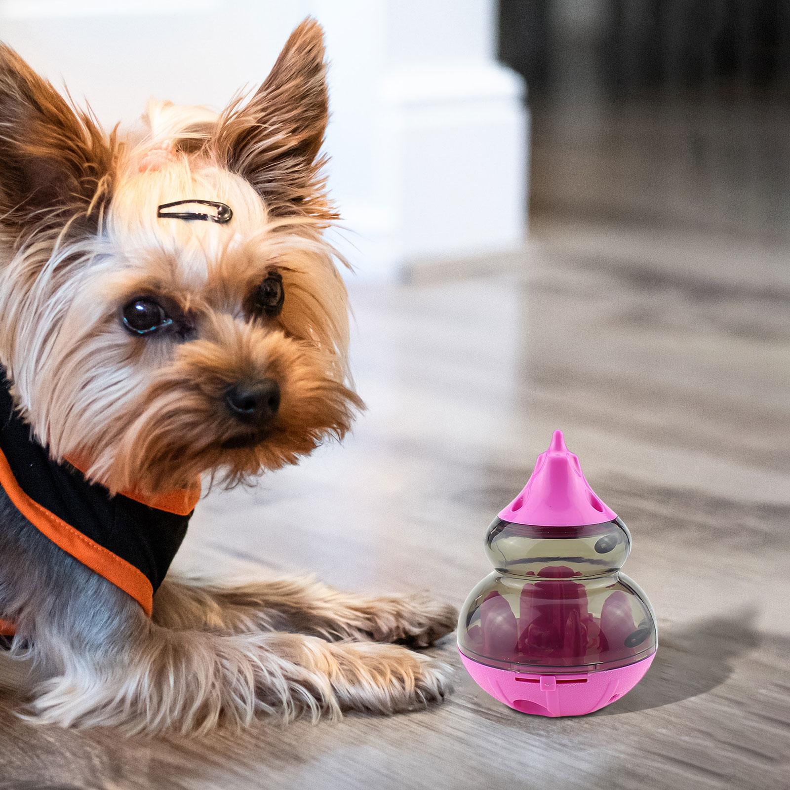 treat Toy Tumbler Ball, Pets Tumbler Leaking Food Toy Dog Puzzle Toy, Food Puzzles Ball for Dogs treat Ball for Slow Eating Pets Red