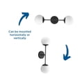 thumbnail image 5 of Progress Lighting Haas 2-Light Wall Sconce, Matte Black, Opal Glass, 5 of 10