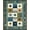 Blue Green Beige Brown, Pattern 3, variant on ODIKA Geometric Wool Checkered Bold Stripe Blocks Hooked Grid Interlocking Non-Slip Low Profile for Hallway, Study Room, Playroom