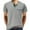 Gray, variant on Mens Shirts Summer Men Short Sleeve Casual Fashion Round Neck Pullover Buttons T Shirt Blouse