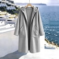 thumbnail image 7 of Chiccall Women Plus Size Zip Up Hoodies Long Sleeve Tunic Sweatshirt Long Fleece Hooded Jacket with Pockets, 7 of 7