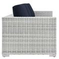 thumbnail image 3 of Modway Convene Outdoor Patio Sofa in Light Gray Navy, 3 of 8
