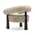 thumbnail image 7 of Pemberly Row Contemporary Natural Straight Vegan Shearling Accent Chair, 7 of 7