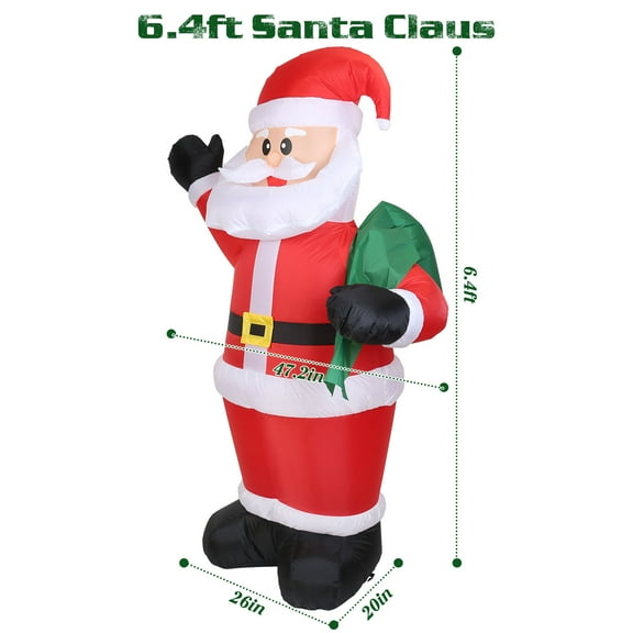 Christmas Inflatable Santa Claus,  6.9ft Glow up Santa Claus Outdoor Yard Lawn Holiday Decor