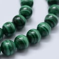 thumbnail image 3 of 1Strand Natural Malachite Beads Strands Grade AA Round 8mm Hole: 0.7mm about 48pcs/strand 15.5 inch(39.5cm), 3 of 3