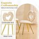 thumbnail image 2 of Silla de acento de burbuja de corazón única, silla de terciopelo de peluche con marco de metal de oro brillante, asiento lindo y moderno para la decoración del hogar, 2 of 5