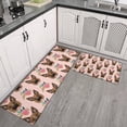 thumbnail image 2 of German Shepherd with Roses Kitchen Rugs Sets Of 2,Anti Fatigue Kitchen Mat Rugs Non Slip Washable,Decorative Kitchen Floor Mats for Kitchen,Sink,Laundry,17"x30"+17"x47", 2 of 7