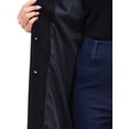 thumbnail image 5 of INSPIRE CHIC Stand Collar for Women  Mid-Long Button-Down Winter Overcoat XS Black, 5 of 6