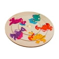 thumbnail image 4 of Rompecabezas de animales de madera Colores y formas Forma de animal Juego preescolar Educativo Dinosaurio, 4 of 9