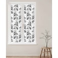 thumbnail image 2 of Window Privacy Film Black Gray Botanical Stained Glass Window Film Decorative Sun Block Window Cover Vintage Nature Flower Window Clings Static Adhesive Sticker for Bathroom 29.5"x118", 2 of 7