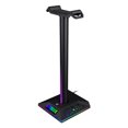 thumbnail image 1 of Soporte Para Auriculares Soporte de escritorio para auriculares RGB Soporte para auriculares para juegos con 2 puertos USB de 3,5 mm Ehuebsd Para estrenar, 1 of 9