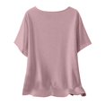 thumbnail image 4 of Plebaso Hauts d'Été pour Femmes Manches Courtes Col Rond T-Shirts Confortables Blouses Amples pour Femmes, 4 of 5