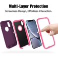 thumbnail image 4 of AmPm iPhone XR Étui Robuste, Étui Antichoc Résistante, Protection Triple Couche 3-en-1 pour Apple iPhone XR (2018), Noir, 4 of 8