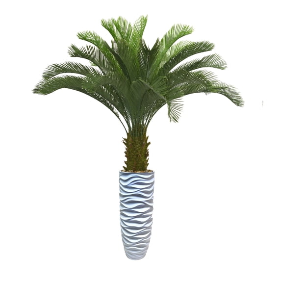 Vintage Home Artificial Real Touch 70" Tall Palm Tree And Resin Planter