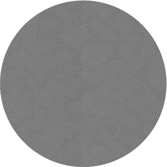 Ahgly Company Indoor Round Patterned Ash Gray Area Rugs, 7' Round