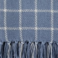 thumbnail image 3 of DII Cotton Checked Plaid Throw Blanket, 50x60-inch, Stonewash Blue, 3 of 4