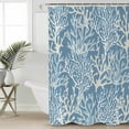 thumbnail image 4 of Shower Curtain Bathroom Set Ocean Undersea Coral Seaweed Waterproof Fabric Shower Curtains with Grommets&Hooks Watercolor Marine Life on Blue Privacy Bath Curtain for Bathtub 36x72in, 4 of 7
