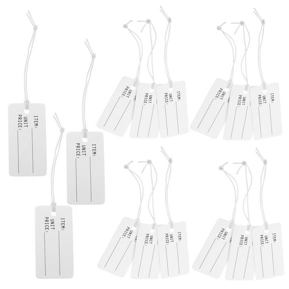 Milisten 100Pcs Small Labels Hanging Tags for Clothes Jewelry Artwork Retail Display 3.5x2in