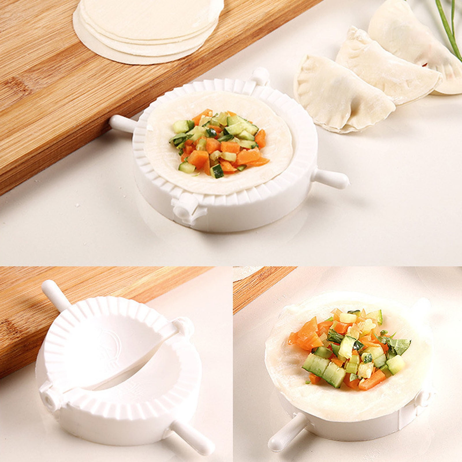 Lot De 3 Moules à Raviolis Réutilisables En PP Alimentaire - Tailles 10, 8 Et 7 Cm, Pour Raviolis, Empanadas, Desserts