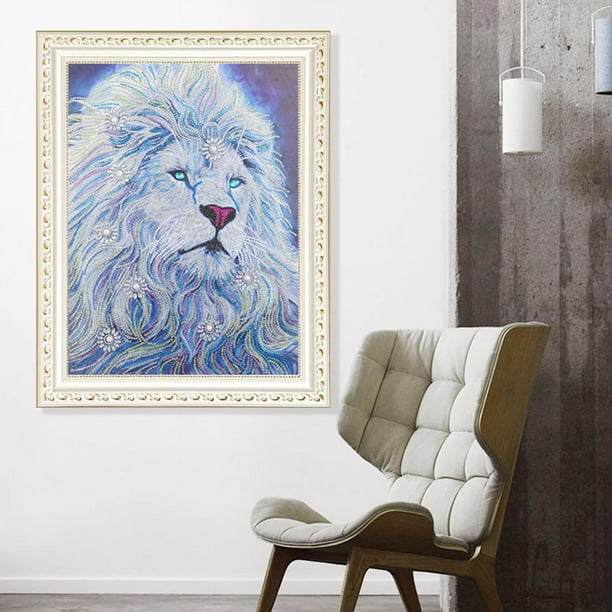 5D bricolaje forma especial diamante pintura León Cruz puntada bordado mosaico Kits Likrtyny decoración de arte
