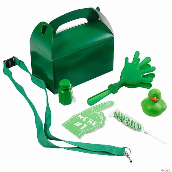 132 Pieces 6 1/4" x 6" Green School Spirit Reward Box for 12
