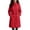 Red, variant on Women's Long Quilted Coat, Stand Collar Snap‑Button Front Jacket with Self‑Tie Waist Belt, Long Sleeve Insulated Outerwear with Side Pockets for Fall Winter Office Casual Daily Wear Gray S