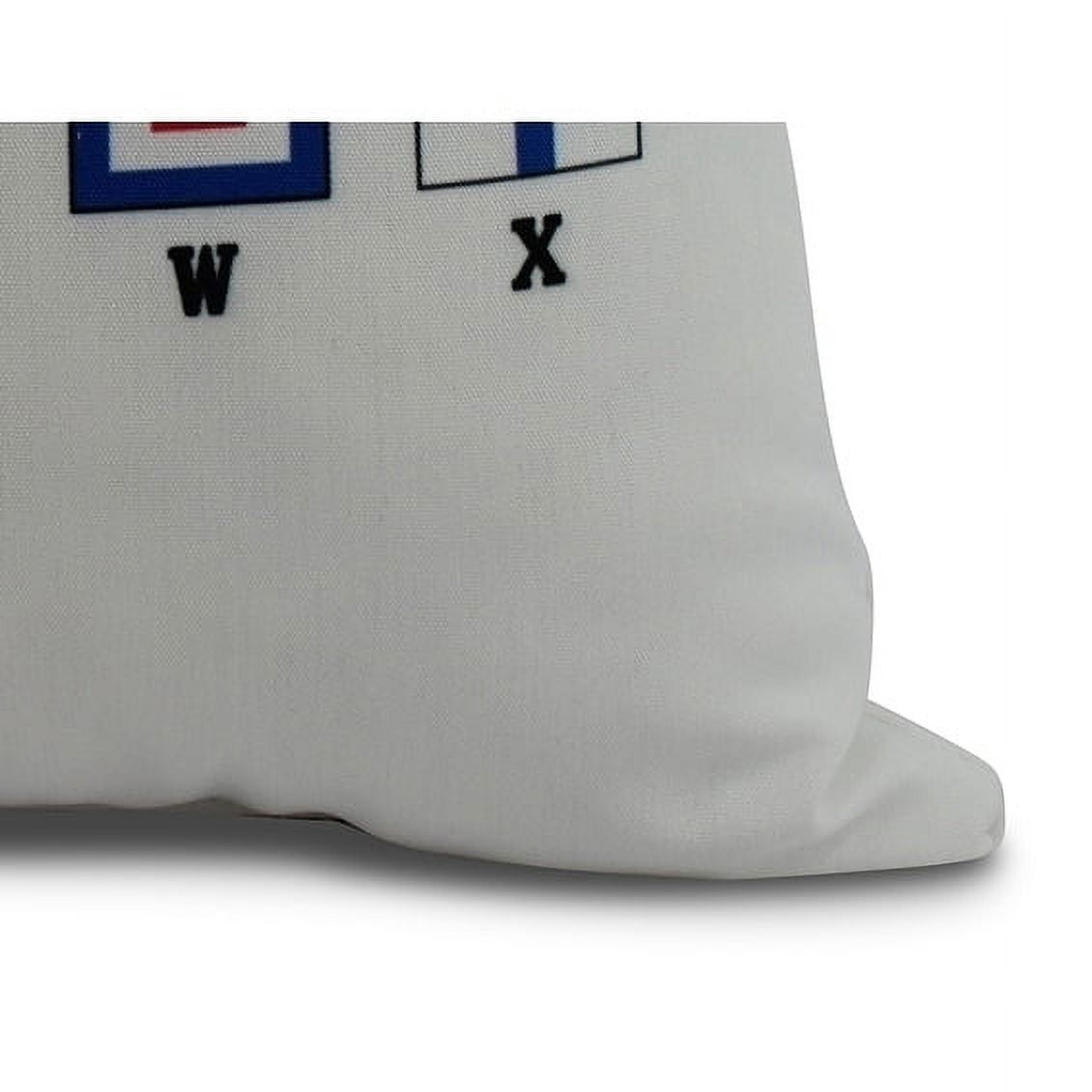 16 x 16 inch, Multi Smaller Letters, Geometric Print Pillow, Red