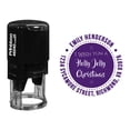 thumbnail image 1 of Printtoo Self Inking Custom Round Christmas Wishes Return Address Rubber Stamp Personalized Stamper-Violet, 1 of 4