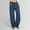 Navy, variant on Women Linen Casual Pants Summer Wide Leg Loose Drawstring High Waist Wide Leg Pants with Pockets Womens Petite Pants Casual Woman Sweat Pants Dress Pants for Women Business Casual plus Track