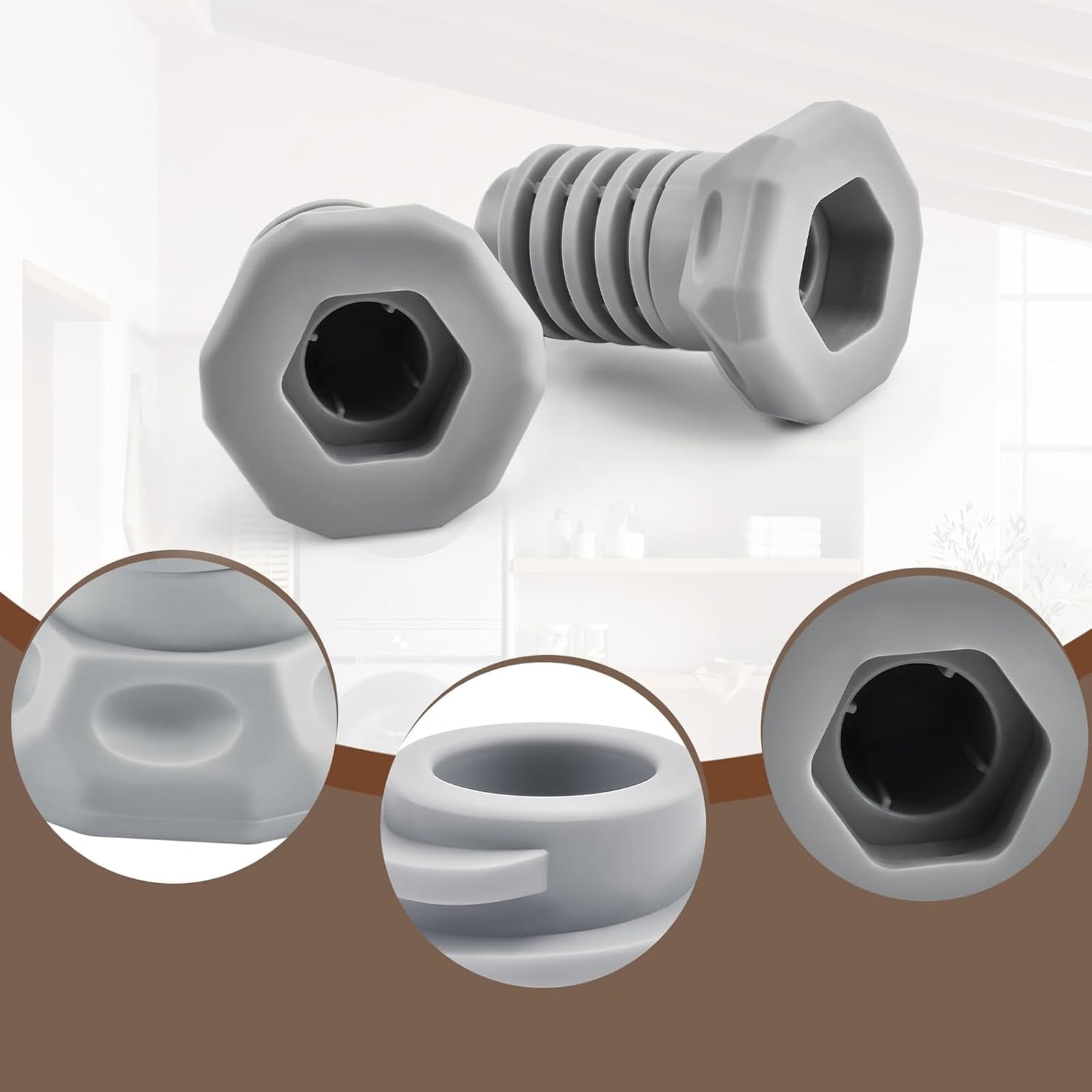4Pcs DC61-03128A Dryer Stacking Set Wear Resistant Dryer Feet Replacement Plastic Leveling Legs for Leveling Stability