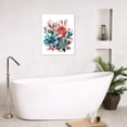 thumbnail image 4 of Colorful Floral Print Canvas Wall Art Farmhouse Flowers Painting Wall Art Country Plant Wall Art Decoration Framed for Bedroom Living Room Kitchen Office Home Decor Ready to Hang 16"x20", 4 of 5