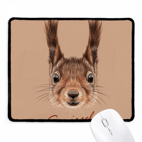 Little Brown Long Ears Squirrel Animal Mousepad Stitched Edge Mat Rubber Gang Pad