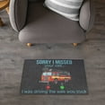 thumbnail image 3 of Firefighter Doormat – Sorry I Missed Your Call I Was Driving the Wee Woo Truck – Fun Gift for Firemen and EMT Responders, 3 of 4