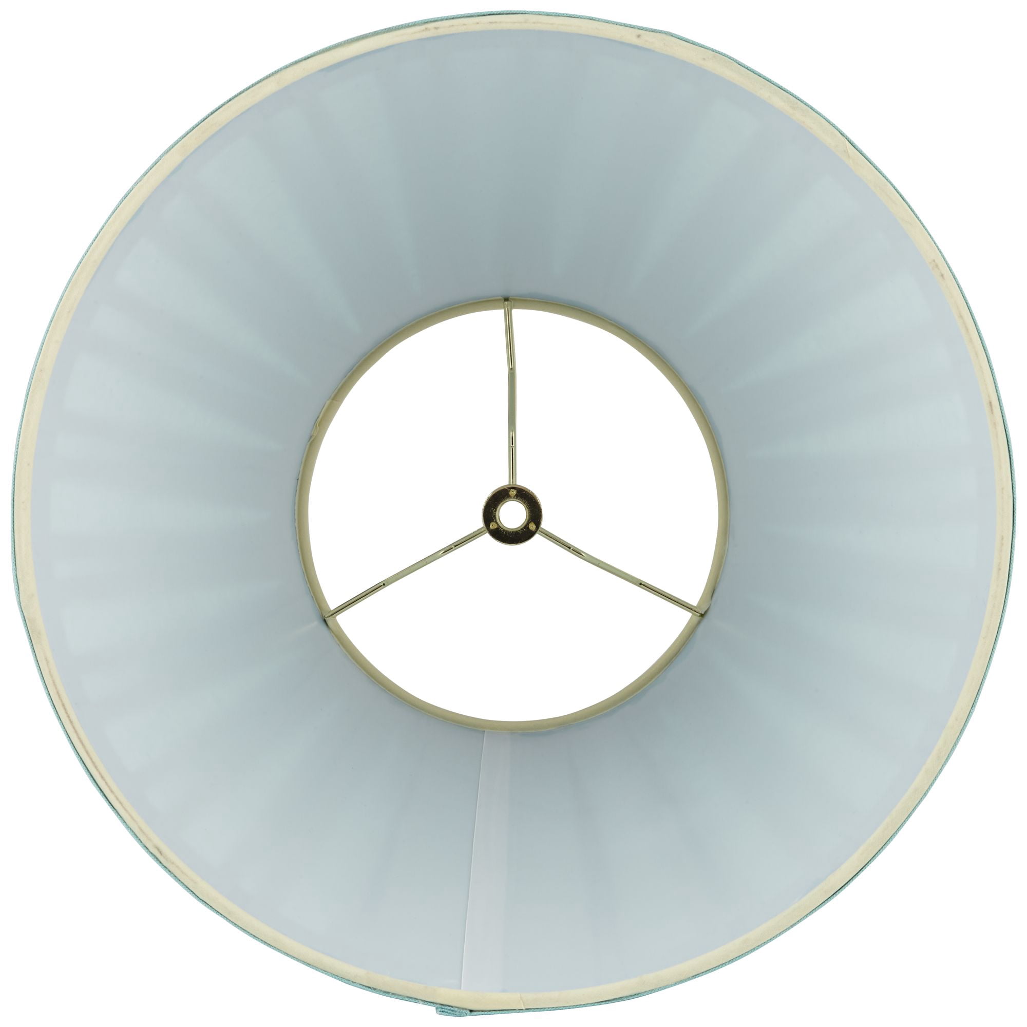 Springcrest Turquoise Linen Box Pleat Medium Empire Lamp Shade 7" Top x 14" Bottom x 11" Slant x 11" High (Spider) Replacement with Harp and Finial